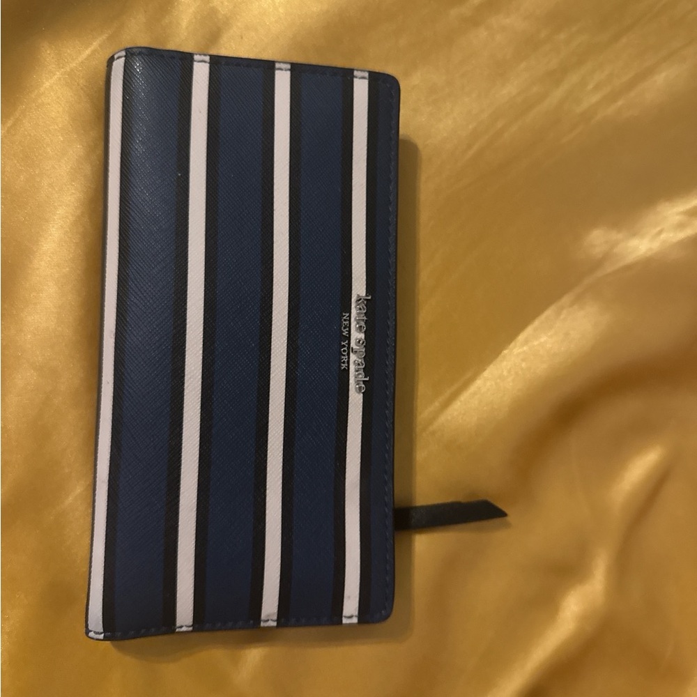 Kate Spade Navy and White Striped Clutch